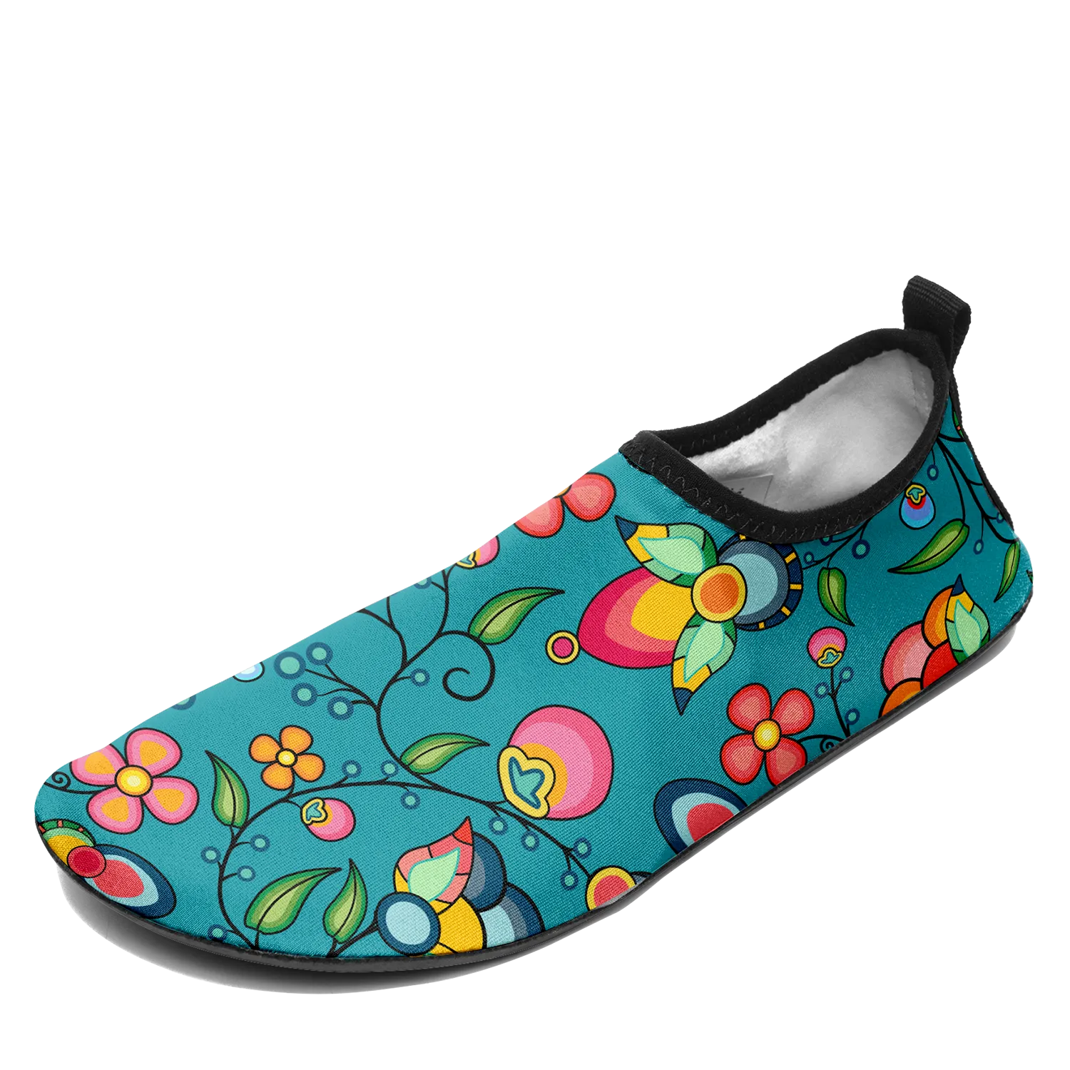 Floral Bounty Teal Sockamoccs