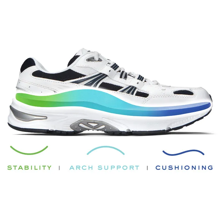 Mens Vionic Classic Walker Sneaker White/Navy