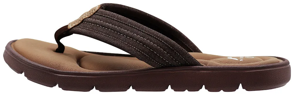 Norty Mens Memory Foam Footbed Comfortable and Casual Sandal Slip On Shoe